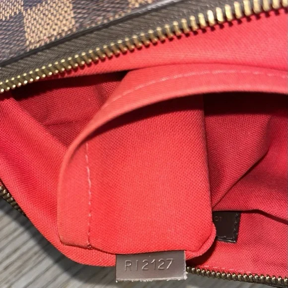 LOUIS VUITTON Damier Ebene Siena Tote & Matching Wallet Set Women's Purse - Picture 10 of 17